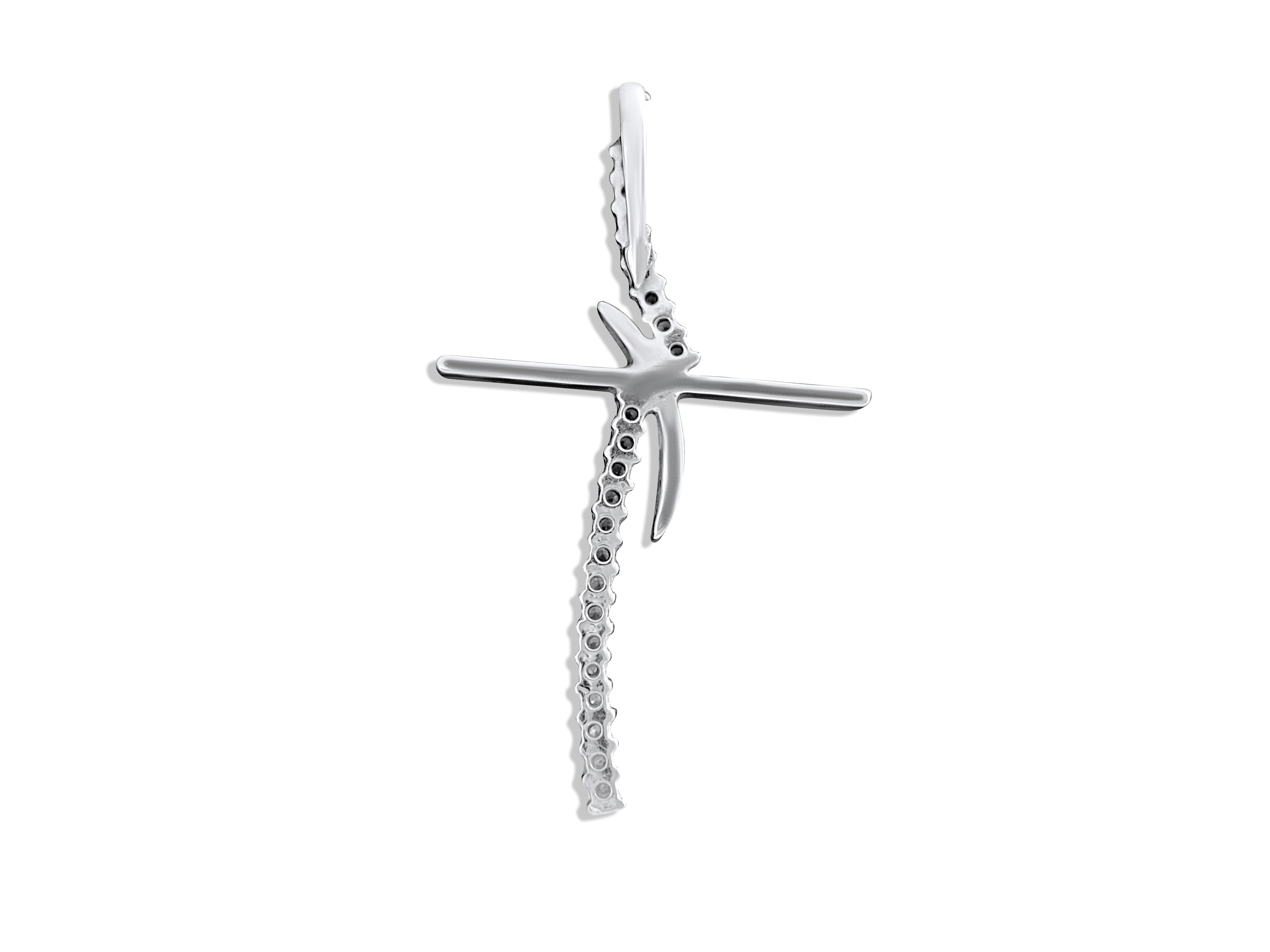 18k Gold two tone, 0.80 Carat VS/G Diamond Cross - Prince The Jeweler 18k-gold-two-tone-0-80-carat-vs-g-diamond-cross, Necklaces & Pendants